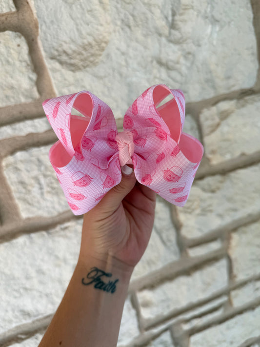 4” Girly Gingham Halloween - Clip