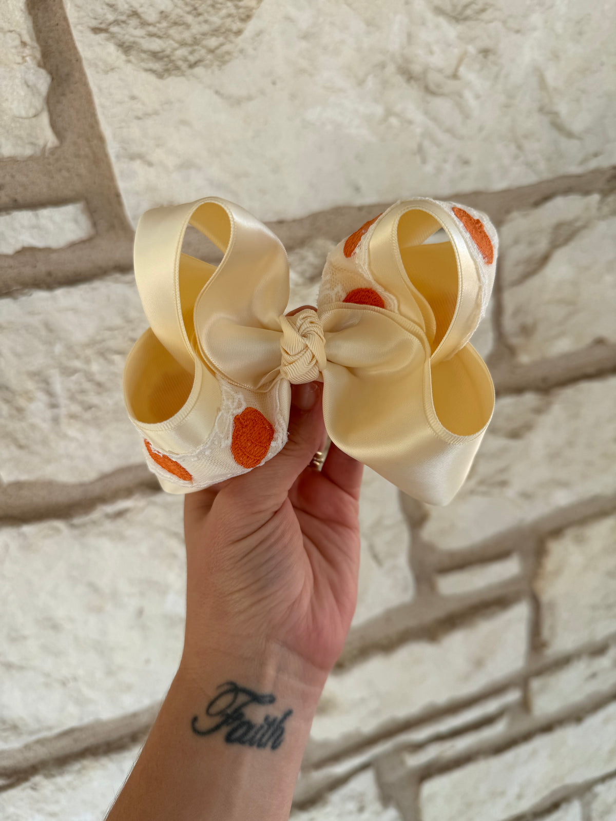 Pumpkin Lace - Build Your Bow: PLEASE READ DESCRIPTION